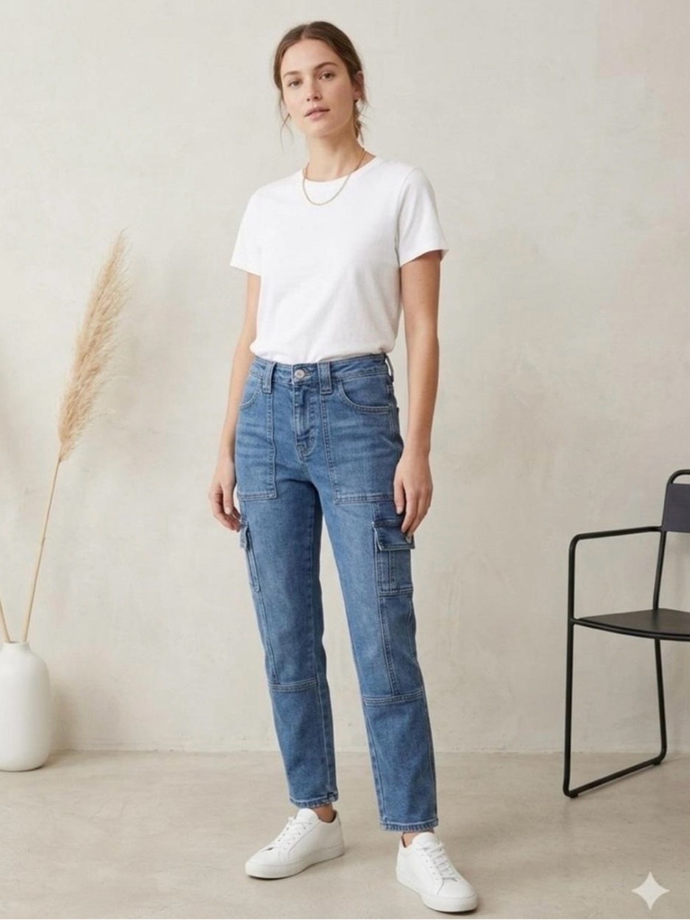 KanCan High-Rise Slim Straight Cargo Jeans Size 9/28